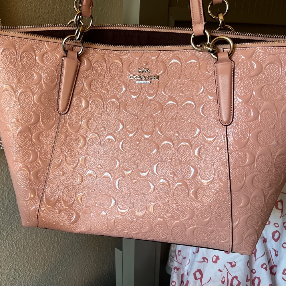COPY - USED (LEATHER) COACH AVA TOTE - SHADE PETAL